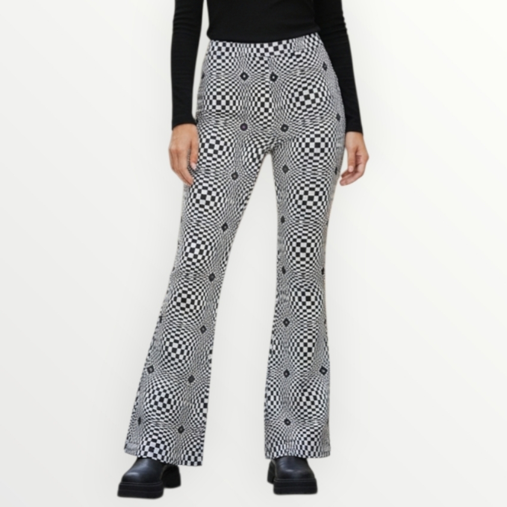 Escada Optical Illusion Flare Pants size 34